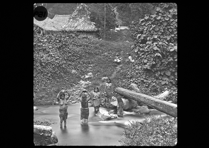 'Coffee Plantation, Women Workers Washing in a Stream, copyright Kingston Museum and Heritage Service, 2010'